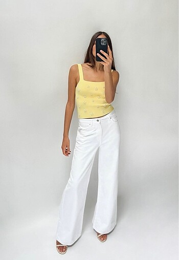 Zara suni incili top