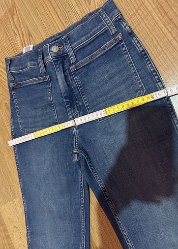 Kadın Mavi Bağcıklı Bol Kesim Denim Pantolon - Görsel 7