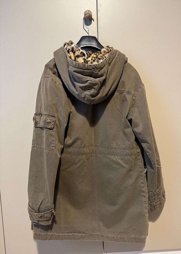 Zara leopar yağmurluklu parka - Görsel 4