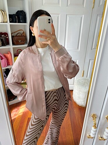 Saten bomber çeket