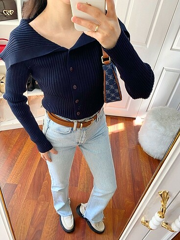 Zara Yüksek bel paça detaylı jeans