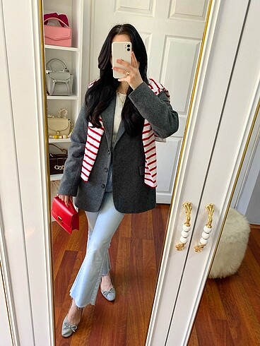 Füme renk blazer ceket
