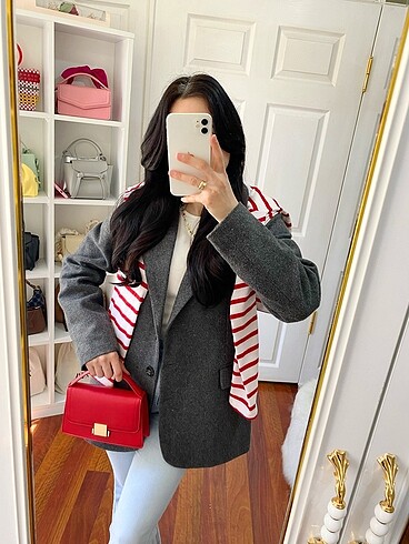 Zara Füme renk blazer ceket