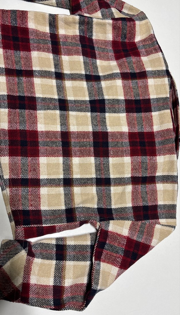 Bordo Kareli kız çocuk oduncu gömlek , Düğmeli, Uzun Kollu - Görsel 4