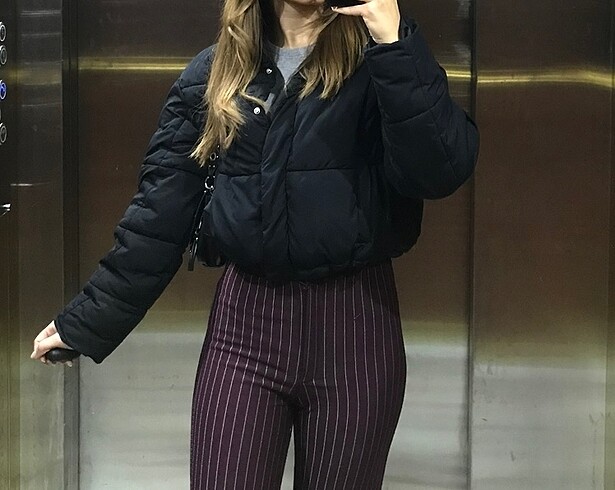 Bershka crop şişme mont