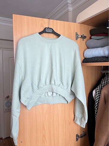 zara crop sweatshirt