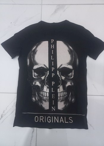 Philipp Plein Orjinal Tasli Kuru Kafa Desenli Luks Tshirt