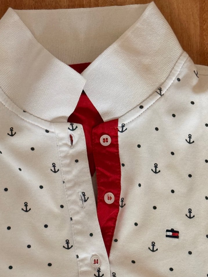 Tommy hilfiger Ankraj Desenli Beyaz Polo Tişört s beden — görsel 2/2