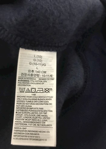 12-13 Yaş Beden gri Renk GAP Erkek Çocuk Kapüşonsuz Sweatshirt