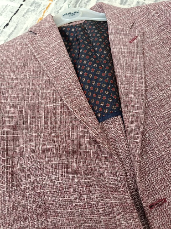 Bordo Regular Fit erkek cocuk Blazer Ceket - Görsel 2