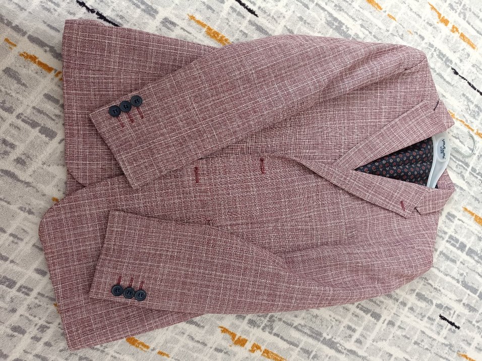 Bordo Regular Fit erkek cocuk Blazer Ceket - Görsel 5