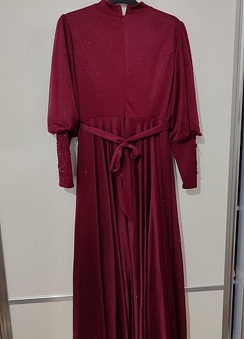 Bordo simli abiye  - Görsel 3