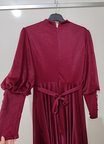 Bordo simli abiye  - Görsel 5