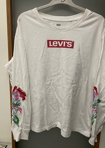 Levis Levi S Cicek Desenli Beyaz Uzun Kollu Tisort