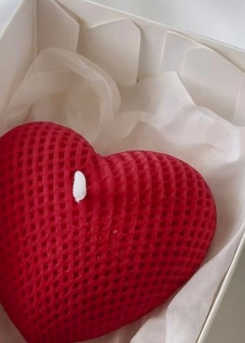 Kırmızı Kalp Şekilli Banyo Süngeri - Görsel 2
