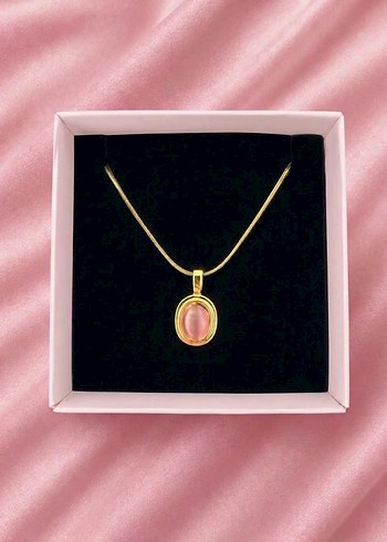 Accessorize  Zarif Pembe Tasli Altin Kolye