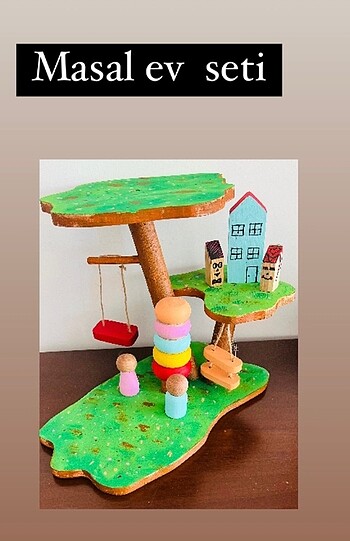  Ahşap Masal ev seti