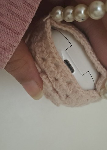 Beyaz İnci Detaylı Kulaklık Kılıfı - Görsel 5