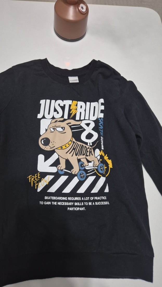 Siyah Baskılı Erkek Çocuk Sweatshirt - Görsel 2