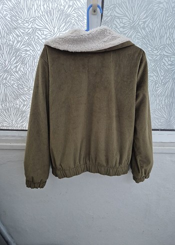 Kürk Detaylı Rahat Kesim kadife  Kadın Ceket - Görsel 5