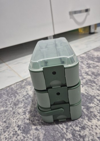 Yeşil Çok Katlı Yemek Kabı Seti - Görsel 5