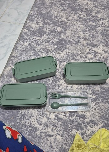 Yeşil Çok Katlı Yemek Kabı Seti - Görsel 2