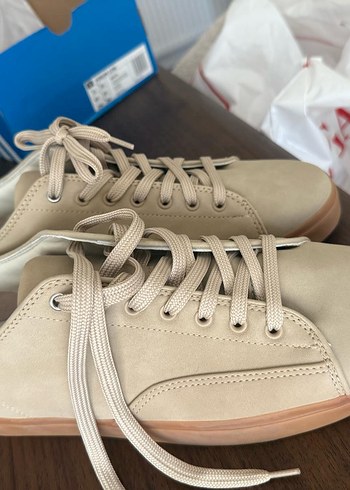 Zara Bej Erkek Sneakers - Cırt Cırtlı, Sokak Stili