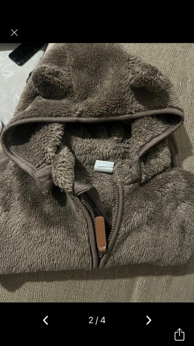 Kürklü Kapüşonlu Kahverengi Erkek Çocuk Mont - Görsel 2