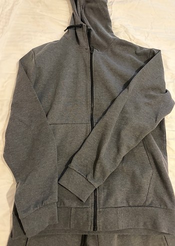 Gri Kapüşonlu Erkek Eşofman Takımı - Görsel 2