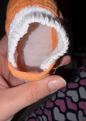 Turuncu Nakışlı Erkek Bebek İlk Adım Ayakkabısı - Görsel 3