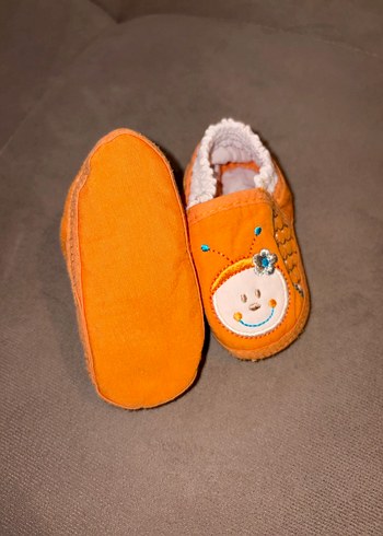 Turuncu Nakışlı Erkek Bebek İlk Adım Ayakkabısı - Görsel 2