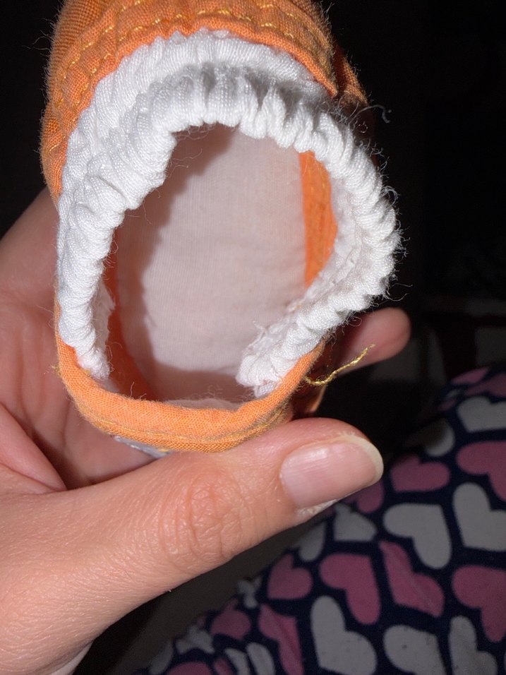 Turuncu Nakışlı Erkek Bebek İlk Adım Ayakkabısı - Görsel 3