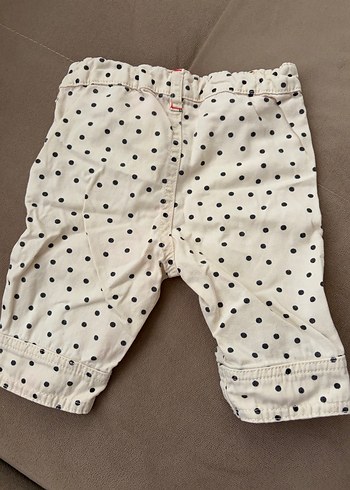 Kız Çocuk Puantiyeli Pamuklu Dar Kesim Pantolon - Görsel 2