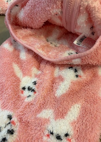 Pembe Tavşan Desenli Bebek Kız Takımı - Görsel 3