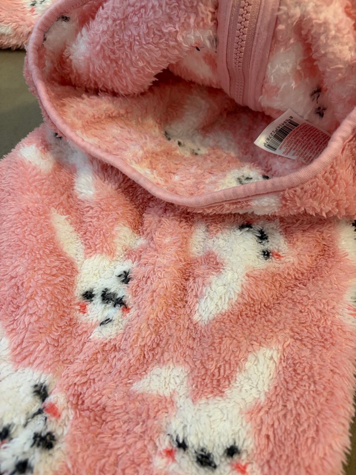 Pembe Tavşan Desenli Bebek Kız Takımı - Görsel 3