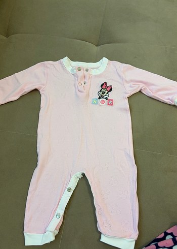 Pembe Baskılı Kız Bebek Tulum - Görsel 2