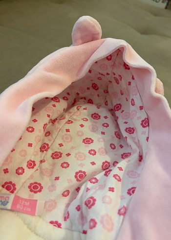 Kapüşonlu Fermuarlı Bebek Kız Tulumu - Görsel 4