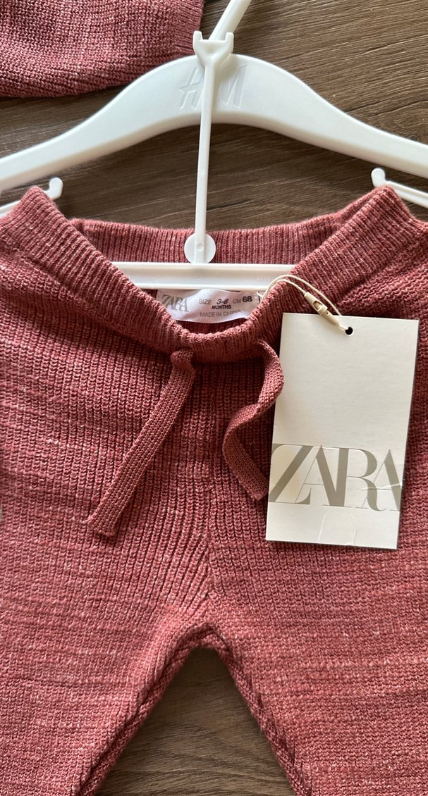 3-6 ay Pembe Triko Bebek Kız-Erkek Takımı Uzun Kollu - Görsel 3