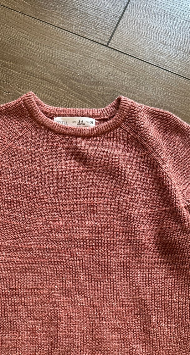 3-6 ay Pembe Triko Bebek Kız-Erkek Takımı Uzun Kollu - Görsel 2