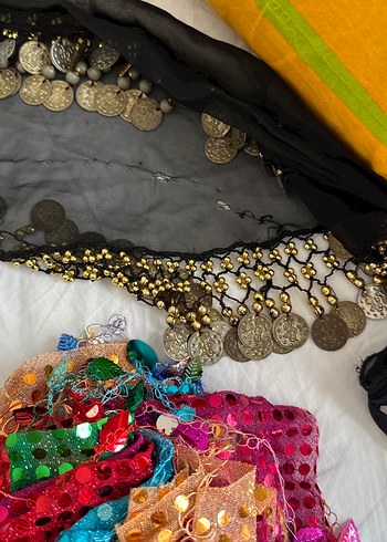 Renkli Payetli Bohem Kız Aksesuarları Kına için gerekli olan - Görsel 5