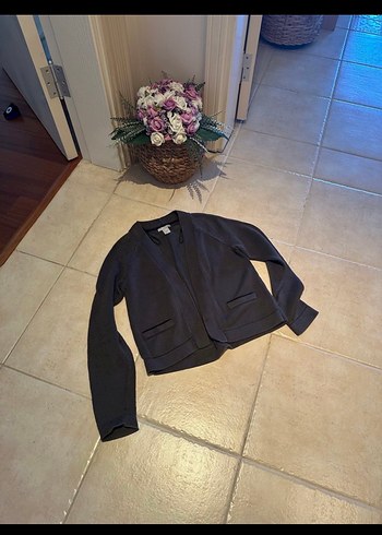 H&M Siyah Kadın Midi Ceket, Uzun Kollu, Minimalist