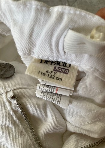 Erkek Çocuk Beyaz kot Pantolon - Görsel 3
