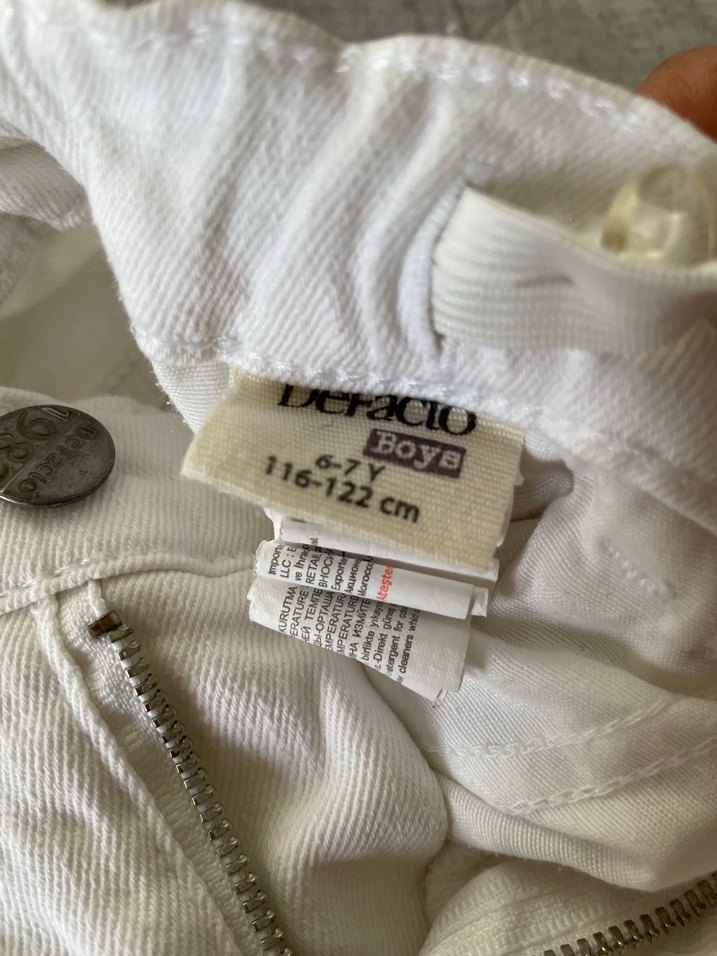 Erkek Çocuk Beyaz kot Pantolon - Görsel 3