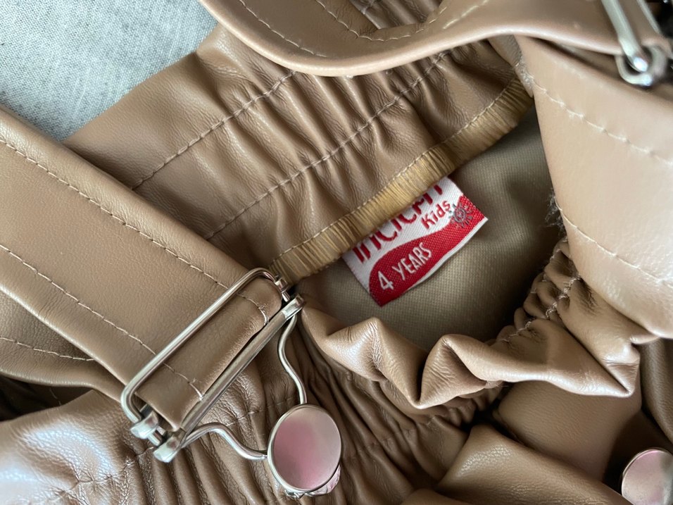 Deri Askılı Kız Elbisesi - Görsel 3