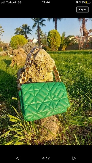 Yeşil kol çantası