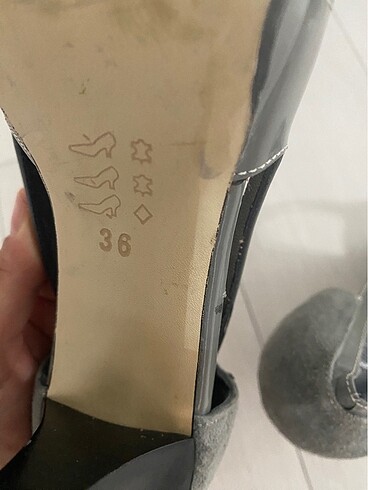 36 Beden 36 numara klasık ayakkabı gri