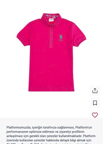 U.S Polo Assn. Canli Fusya Cocuk Polo Tisort
