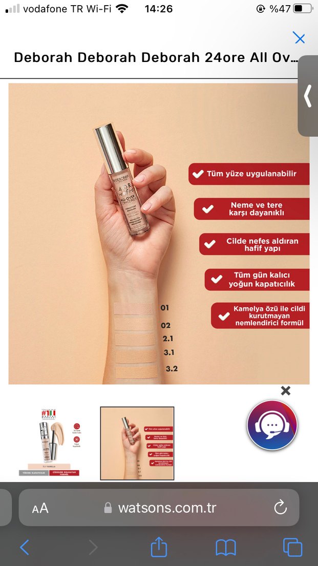 Deborah 24 Ore All Over Kapatıcı 3.2 Vanilla - Görsel 2