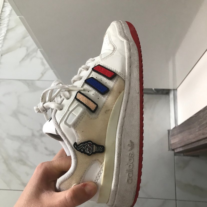 Beyaz Bağcıklı Kadın Spor Ayakkabı - Görsel 3