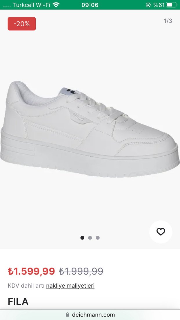 Beyaz Fila Kadın Spor Ayakkabı - Görsel 5